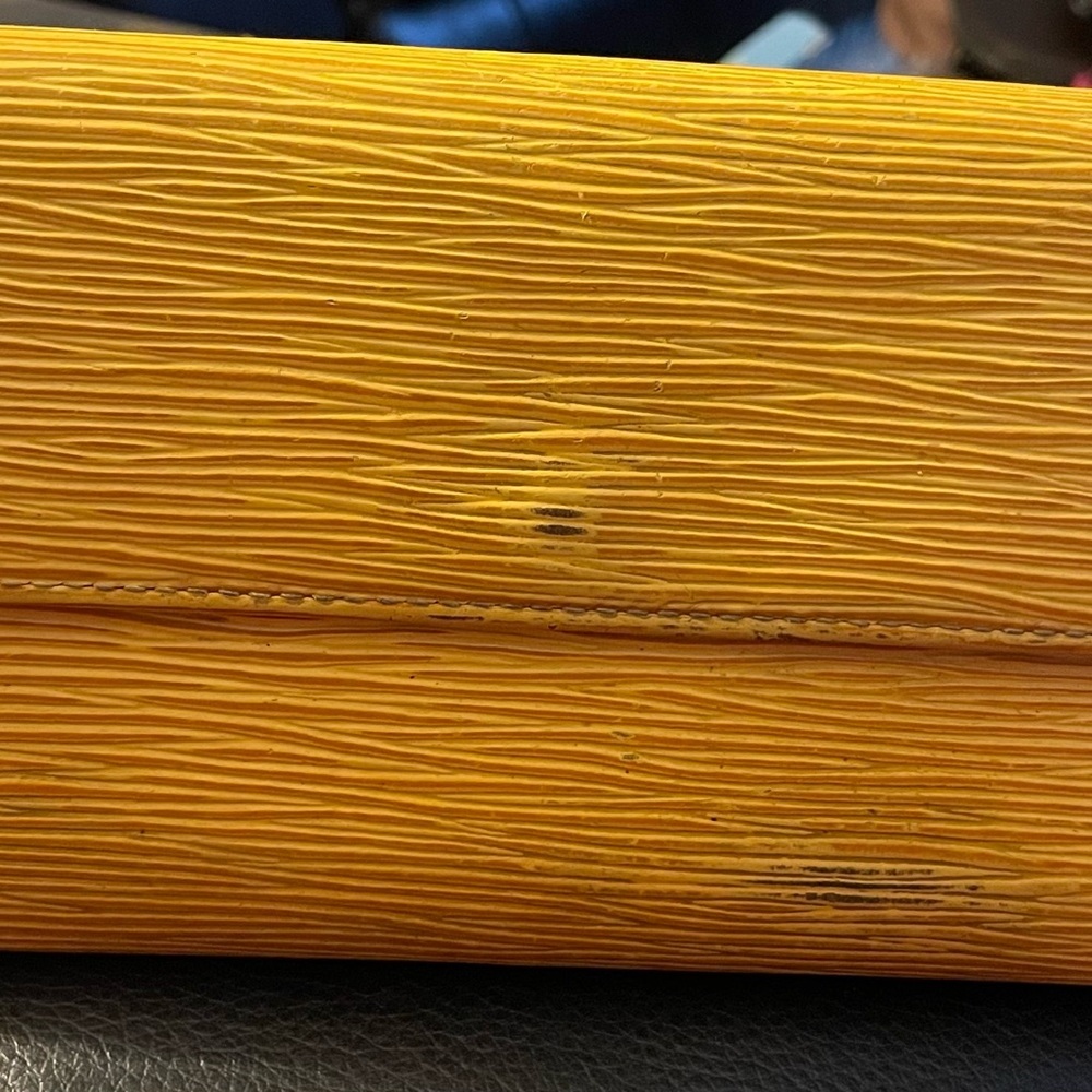 Louis Vuitton Yellow Textured Wallet